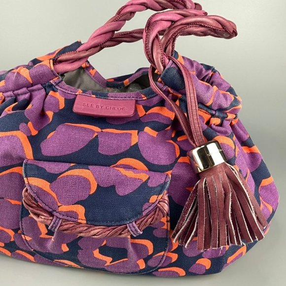 Authentic See By Chloe Canvas Hobo Bag - Picture 3 of 8